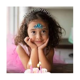 Gc collection. 1 pcs exclusive Happy Birthday Headband, Steel, Rhinestone Accents, happy birthday accessary for girls and women.bandeau joyeux anniversaire.