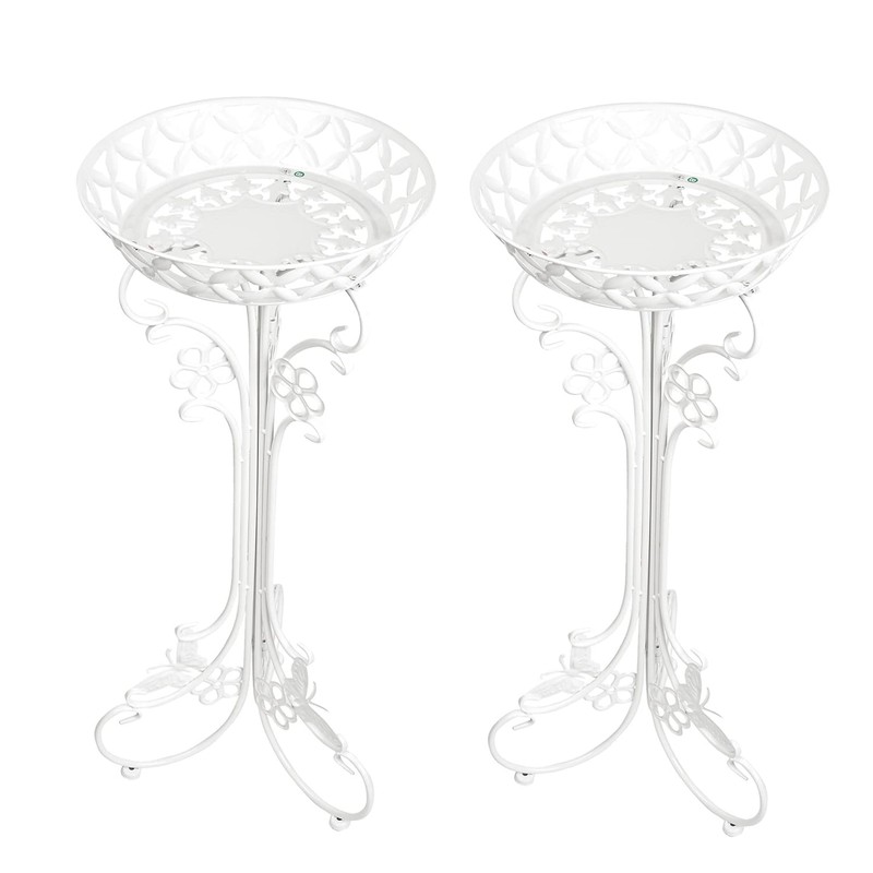 Sungmor Lightweight Metal Flower Pot Stands - 2 Pack 29.7