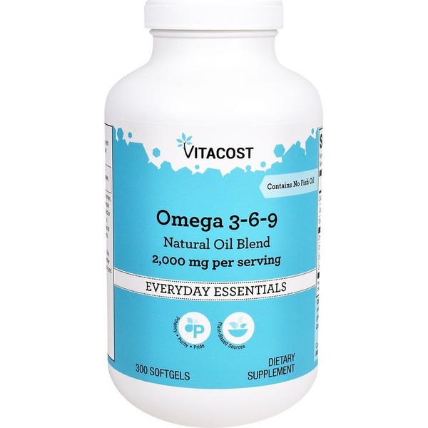 Vitacost Omega 3-6-9 Natural Oil Blend -- 2000 mg per serving- 300 Softgels
