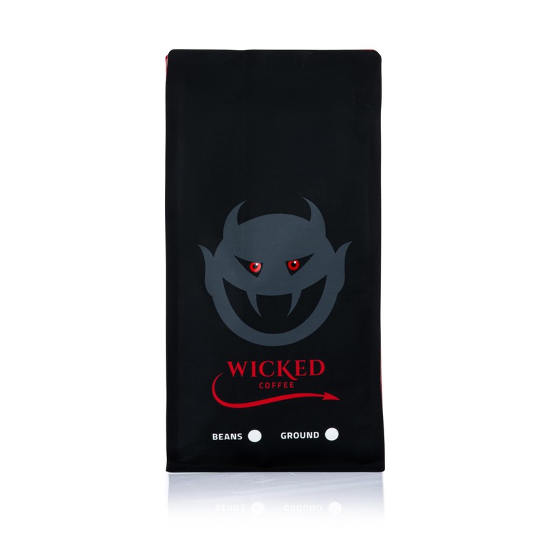 Wicked Full Strength Coffee Beans, 500g Bag, Dark Medium Roast