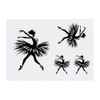 4 x 'Ballet Dancer' Temporary Tattoos - Water Resistant, Skin-Safe,
