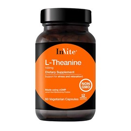 Invite Health L-Theanine - Support for Stress and Relaxation - 60 Vegetarian Capsules - 30 Day Supply (2-Pack)