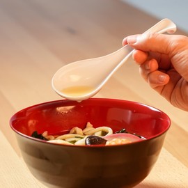 Thunder Group 7000G-12S Soup Spoons, Astragalus, 6.4 inches (16.2 cm), Set of 12, Curry, Ramen, Fried Rice, Melamine Tableware, Dishwasher Safe, Crack-Resistant, Commercial Use, Green, Green