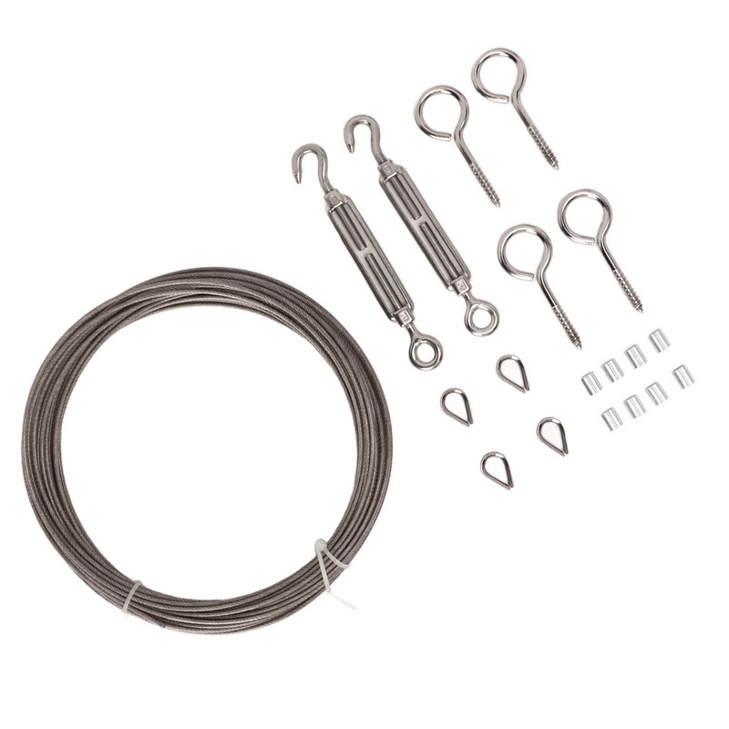 Strings Light Hanging Kit Stainless Steel PVC Coating Turnbuckle Wire