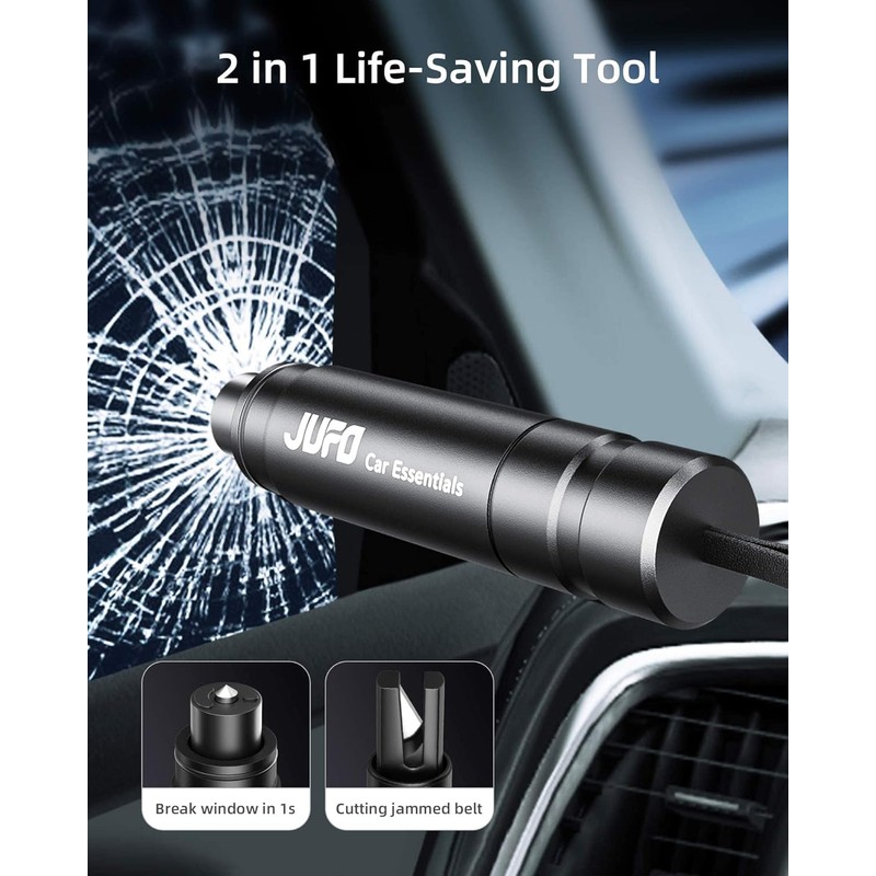 JUFO 3 packs Car Escape Tool with Seat Belt Cutter
