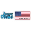Love Like Jesus God Bless American Flag Light Blue Black