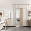 JUBEST 7FT Commercial Grade Pocket Door Hardware and Track Set,