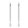 2Pcs Dual Ended Cuticle Pusher Stainless Steel Multipurpose Portable Cuticle
