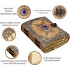 ALCRAFT Handmade Vintage Leather Journal with Semi Precious Stones Black