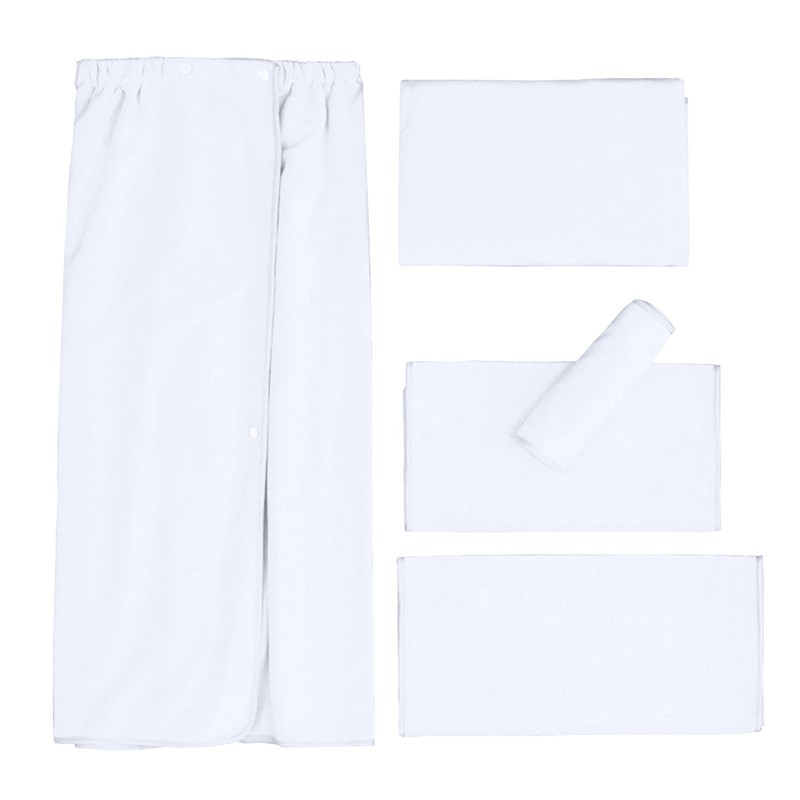 5pcs Beauty Salon Towels Microfiber Bed Towels Bath Skirt Shower