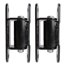 Riyhch Heavy Duty Gate Hinge 7 inch, Black Outdoor Bolt on Gate Hinge, Weld on Post Gate Hinges Roller Bearing, for Large Driveway Vehicular Pedestrian Swing Gates Up to 1100 Pounds(2 Pack)