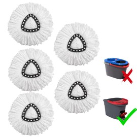 5-Pack Mop Replacement Heads for Ocedar Mop Replace Head EasyWrin Spin Mop Heads Replacements, Easy Cleaning Mop Head Replacement