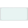 "vidaXL White Kitchen Backsplash - Tempered Glass, Easy-to-Clean, Heat-Resistant, Secure