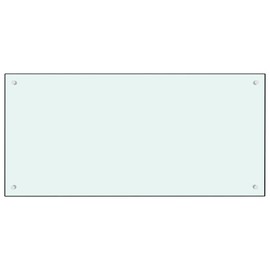 "vidaXL White Kitchen Backsplash - Tempered Glass, Easy-to-Clean, Heat-Resistant, Secure Installation, Protective & Decorative, 39.4" x 19.7"