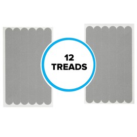 SlipX Solutions Adhesive Non-Slip Safety Treads for Bathtubs, Showers, Pools, Boats, Stairs & More (12 Pieces, Reliable Grip, 7.5 x .75 inch, Gray)