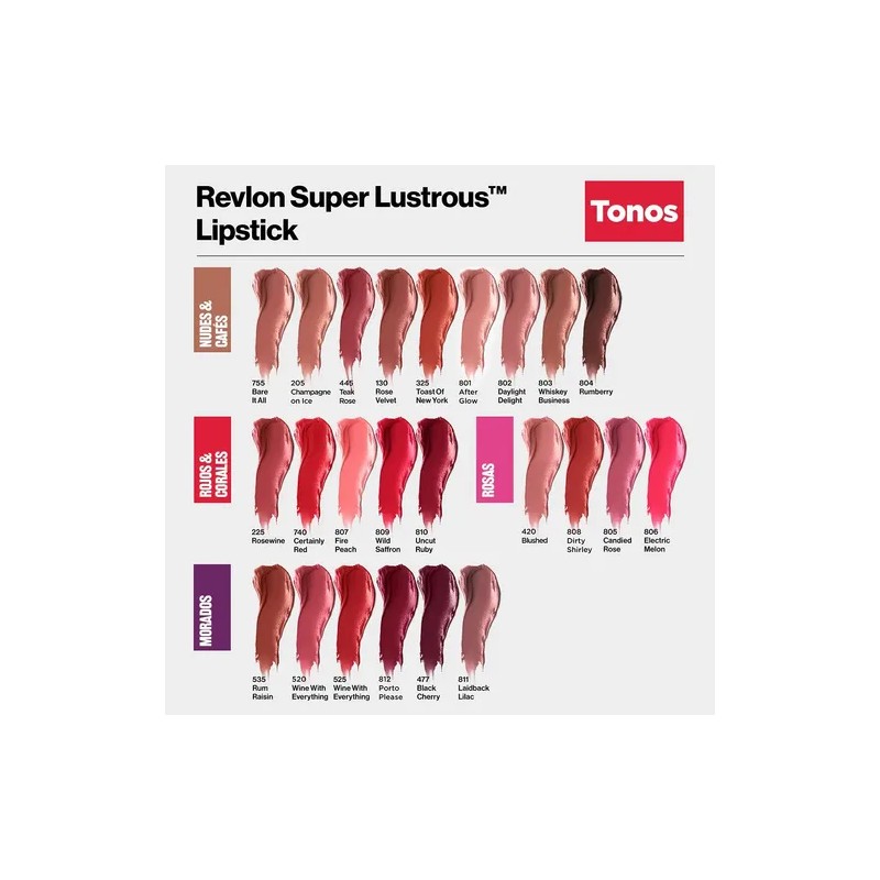 Labial Revlon Super Lustrous Restage Tono Laidback Lilac