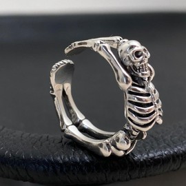 Auriselle Men's Viking Ring Adjustable Ring with Branch/Skull/Starlight/Anchor Pattern Open Rings Retro Punk Jewellery Unisex Vintage Birthday Christmas Gift for Men Women, Alloy