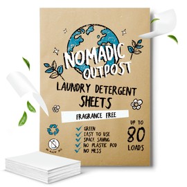 Eco-Friendly Laundry Detergent Sheets - Efficient, Clean, and Fresh Scented, Washer-Friendly Soap Sheet - No Mess & Space-Saving Laundry Strips & Travel Laundry Detergent - Up to 80 Loads, Frag Free