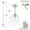 Pendant Lighting for Kitchen Island - Farmhouse Brushed Nickel Pendant