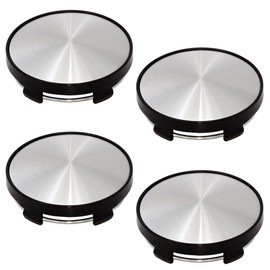 Negs-S Wheel Center Cap, 2.4 inches (60 mm), Bore Diameter 2.2 inches (56 mm), 4 Pieces, General Purpose Product, 16 Colors Available in Black/Silver