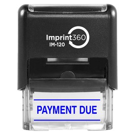 Imprint 360 Payment Due with Upper and Lower Bars, Heavy Duty Commercial Self-Inking Rubber Stamp