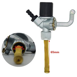 ANBOO Fuel Tap with Water Bag for Simson Schwalbe KR51/1, KR51/2 and SR 50 Brass Sieve Slanted Fuel Tank Valve for Simson S50, S51 - MZ ETZ, TS, ES Motorcycle Tank Petcock Valve Switch
