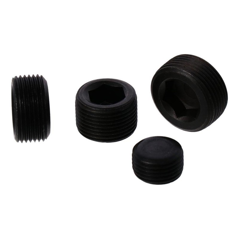 Carbon Steel Internal Hex Thread Socket Pipe Plug, 3Pcs Thread