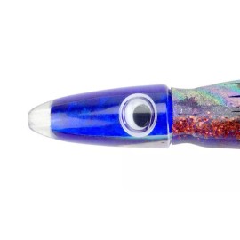 Extreme Fishing 5 inch Hawaii Bullets Skirted Trolling Skirts Custom Tuna Marlin Lure Mahi Wahoo - Blue Rainbow