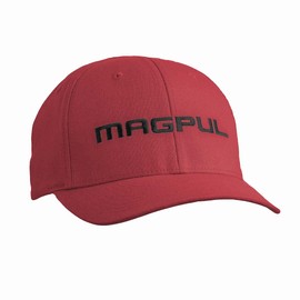 Magpul unisex adult Wordmark Stretch Fit Hat Baseball Cap, Cardinal Red, Small-Medium US
