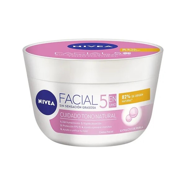 Crema Facial Hidratante Aclarante NIVEA 5en1 FPS 15 200 ml