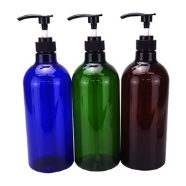 Dispenser Bottle, Shampoo Bottle, Pump Bottle, Refill, 33.8 fl oz (1000 ml), Visible Contents (Set of 3)