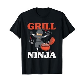 Grill Ninja Funny Grilling Barbecue BBQ Meat Pitmaster T-Shirt
