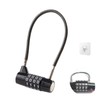 4 Digit Combination Padlock,Padlocks with Code,Locker Padlocks,Outdoor Safety Long Shackle