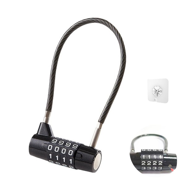 4 Digit Combination Padlock,Padlocks with Code,Locker Padlocks,Outdoor Safety Long Shackle
