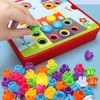 JurciCat Child Mosaic Plug-In Game with 46 Large Beads and