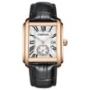 Men's Watch Leather Seiko Copy Watch: Square Dial Hand Wind