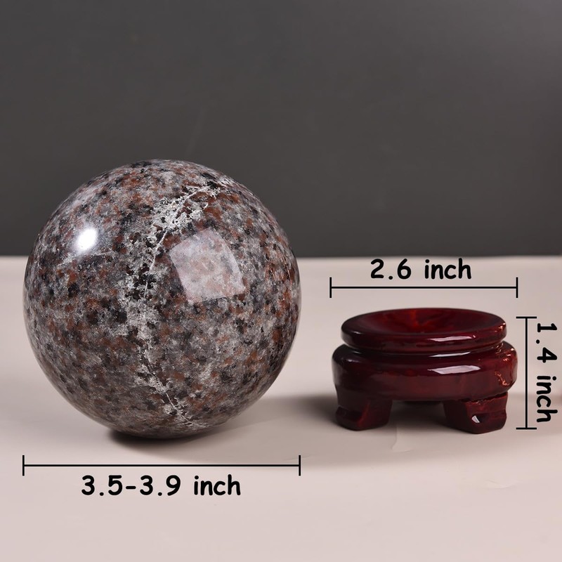 MOGEMT Large Yooperlite Sphere Natural Yooperlite Stone Healing Crystal Ball