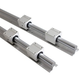 CHUANGNENG Linear Rail 2PCS SBR16-300mm Linear Rail Guide with 2 X Linear Guide Rails 4 X SBR16UU Bearing Blocks for DIY CNC Routers Lathes Mills Automated Machines