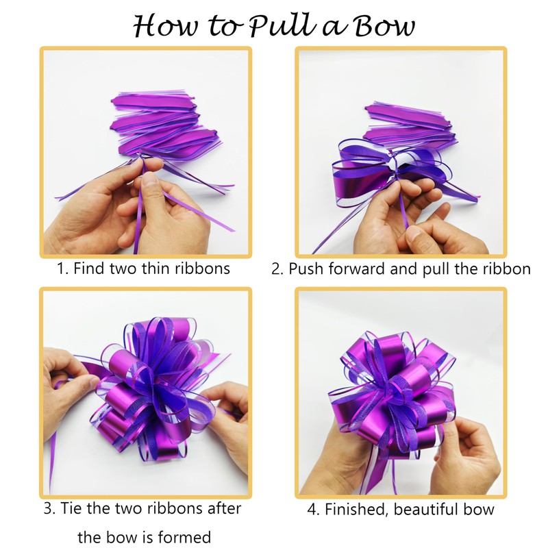 sxvblly 6 PCS Large Pull Bows 6 Inch Red Bows