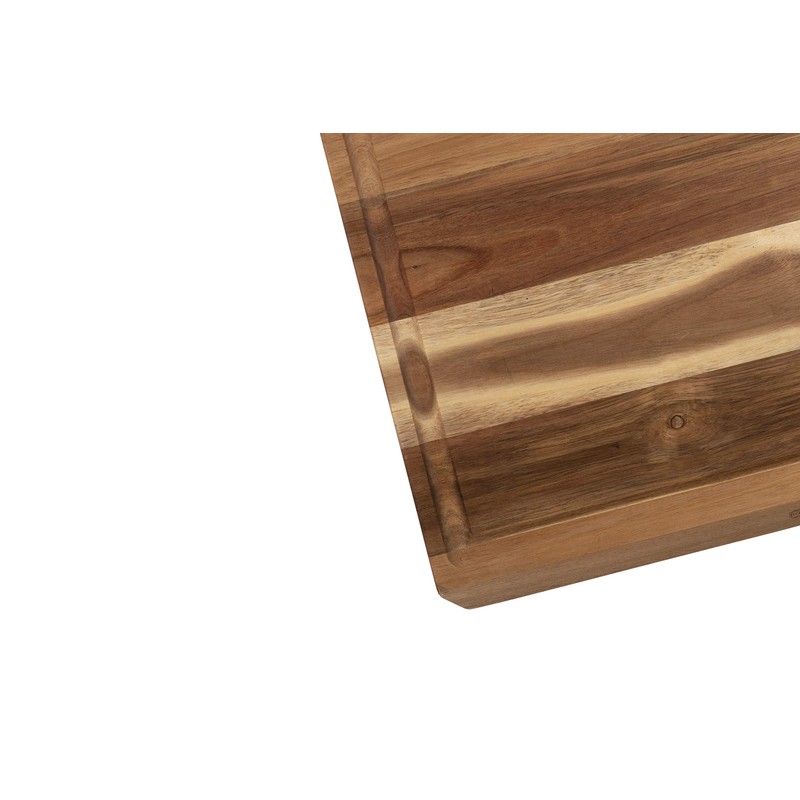 Dexas Angled Acacia Wood Cutting Board with Well, 15 x