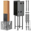 Epcee 1Pack Heavy Duty Stainless Steel U-Shape Fence Post Holder