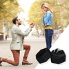 Caja de anillos de terciopelo hexagonal de 2 ranuras para