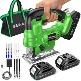 TaskStar Jig Saw - Cordless Jigsaw Saw with Batteries and Charger