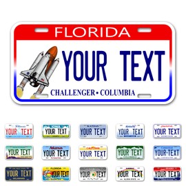 InkMyPlate Custom Florida Challenger Plate | 12x6 Inch | Select from All 50 States | 3 Sizes | Custom Plate for Decoration | USA Thick .040 Aluminum