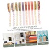 SEWACC 10rolls Decorative Washi Tapes Thin Tape for Scrapbooking Journals