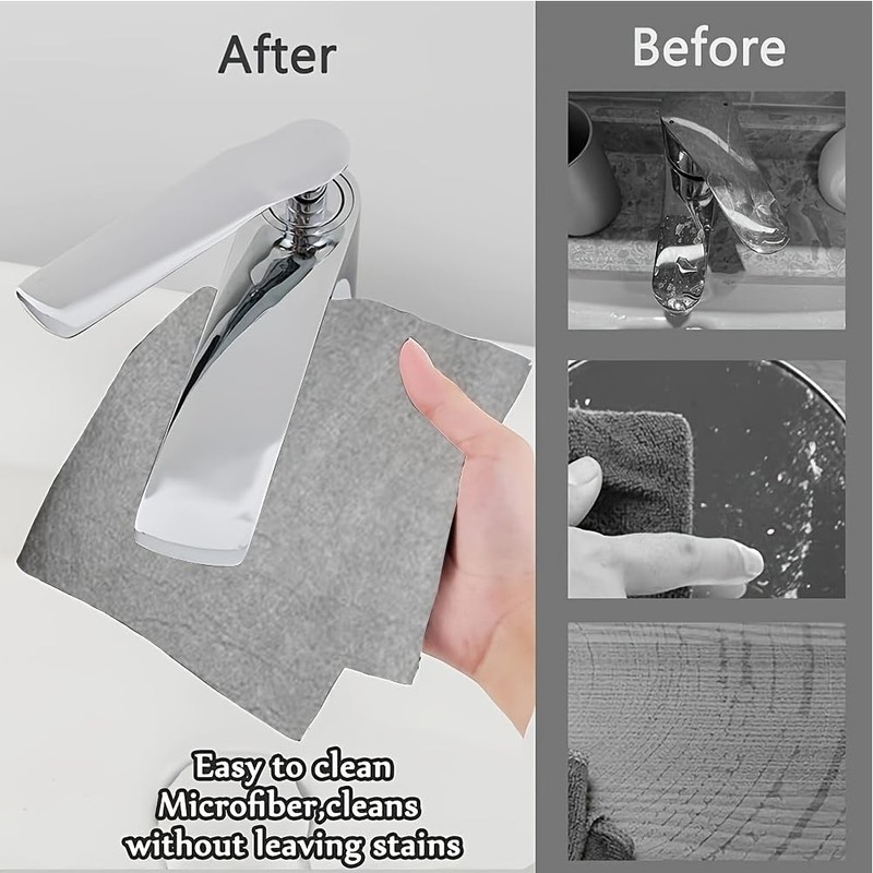 10‑Pack Thickened Magic Microfiber Cleaning Cloths, Glass Cleaning Rags