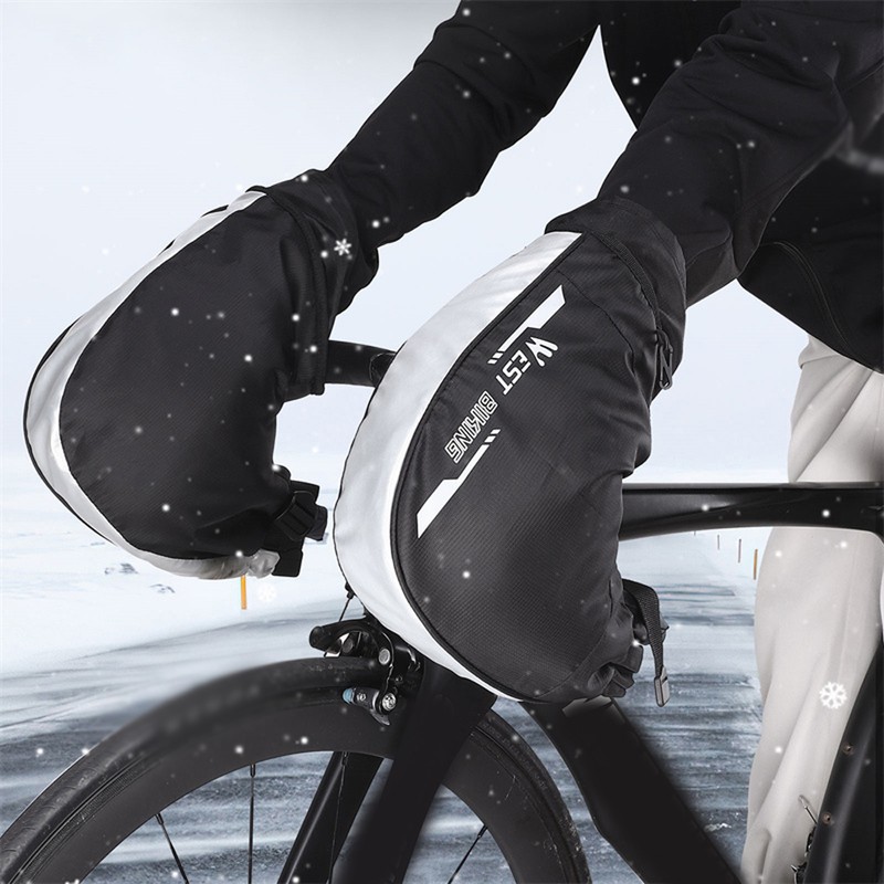 Windproof Thermal Bike Handlebar Mittens Bicycle Electric Bike Warm Handlebar