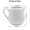 Iceten 6 PCS Small Milk Jugs with Handle- White Ceramic