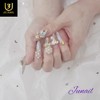 ♀Pearl Art Handmade Nail Tips♀ - Short C Curve Coffin