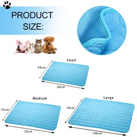 Cozioz Ice Silk Pet Cooling Mat for Dogs & Cats Small（60cm x 50cm）— Portable, Washable, Ideal for Crates, Sofas, Beds